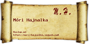 Móri Hajnalka névjegykártya