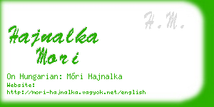 hajnalka mori business card